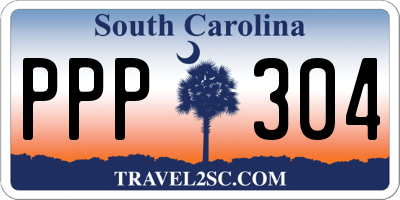 SC license plate PPP304