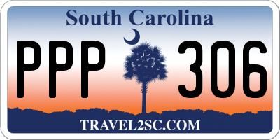 SC license plate PPP306