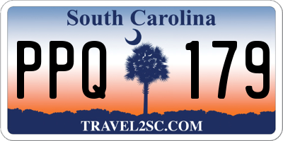 SC license plate PPQ179