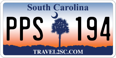 SC license plate PPS194