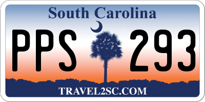 SC license plate PPS293