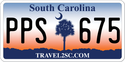 SC license plate PPS675