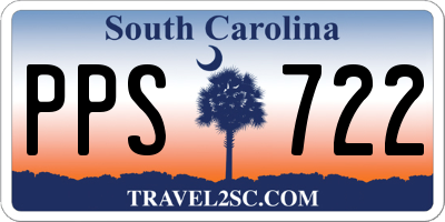 SC license plate PPS722