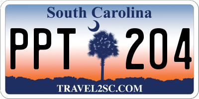 SC license plate PPT204