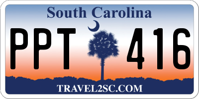 SC license plate PPT416