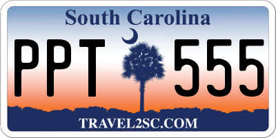 SC license plate PPT555
