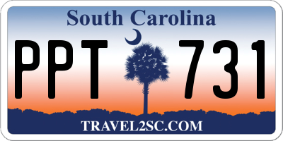 SC license plate PPT731