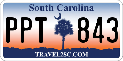 SC license plate PPT843