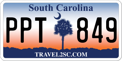 SC license plate PPT849