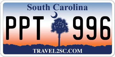 SC license plate PPT996