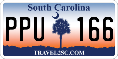 SC license plate PPU166