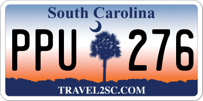 SC license plate PPU276