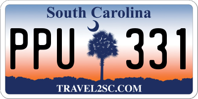 SC license plate PPU331