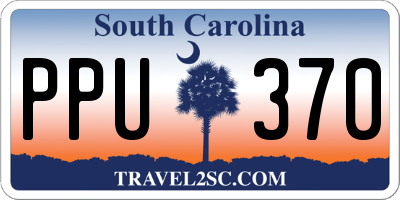 SC license plate PPU370