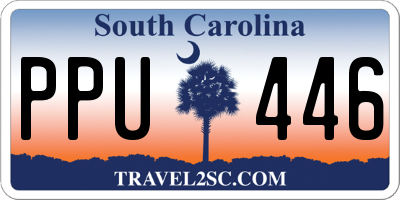 SC license plate PPU446