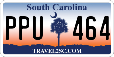 SC license plate PPU464