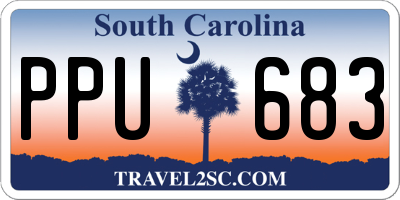 SC license plate PPU683