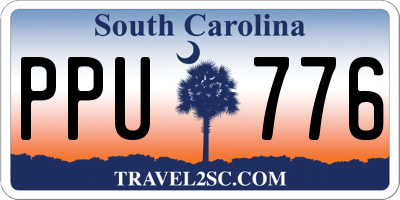 SC license plate PPU776