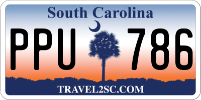 SC license plate PPU786