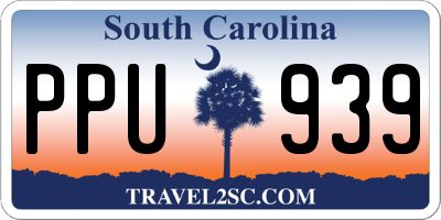 SC license plate PPU939