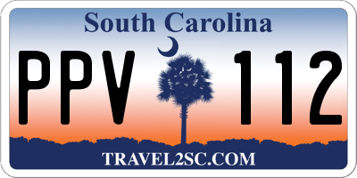SC license plate PPV112