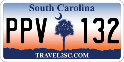 SC license plate PPV132