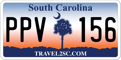 SC license plate PPV156