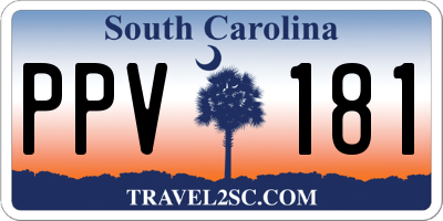 SC license plate PPV181