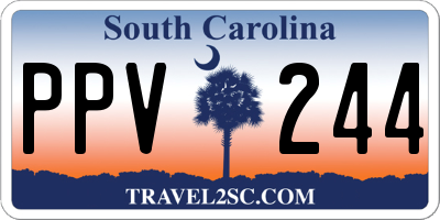 SC license plate PPV244