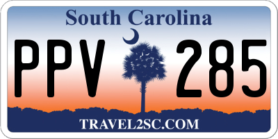 SC license plate PPV285