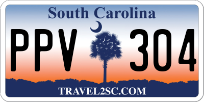 SC license plate PPV304