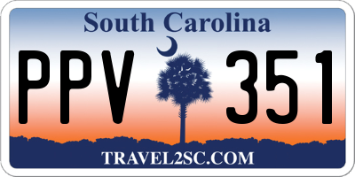 SC license plate PPV351