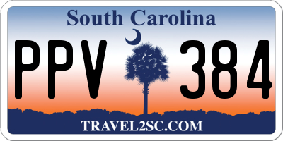 SC license plate PPV384