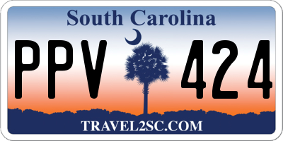 SC license plate PPV424