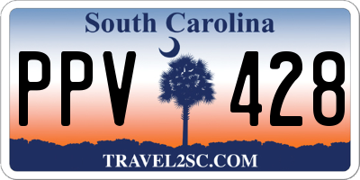 SC license plate PPV428