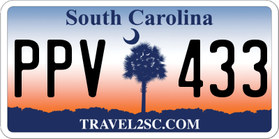 SC license plate PPV433