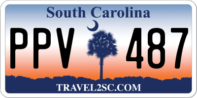 SC license plate PPV487
