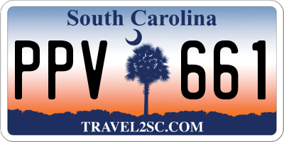 SC license plate PPV661