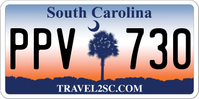 SC license plate PPV730