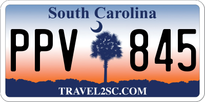 SC license plate PPV845