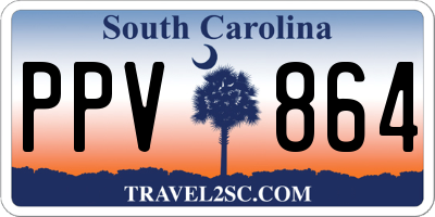 SC license plate PPV864