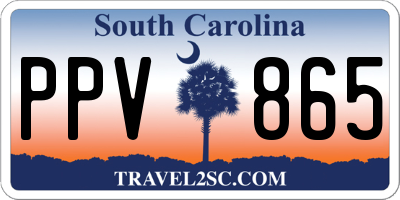 SC license plate PPV865