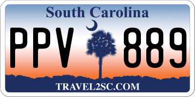 SC license plate PPV889