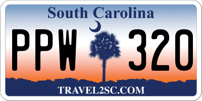 SC license plate PPW320
