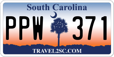 SC license plate PPW371