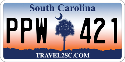 SC license plate PPW421