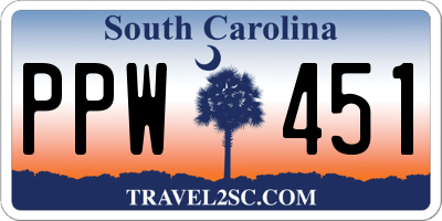 SC license plate PPW451