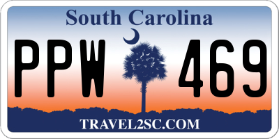 SC license plate PPW469