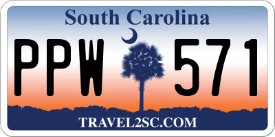 SC license plate PPW571
