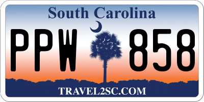 SC license plate PPW858